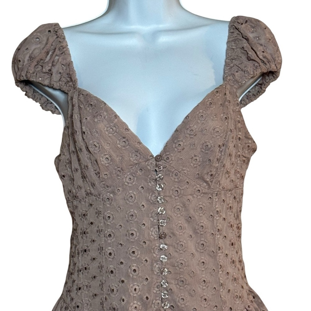 Urban Outfitters Kimchi Blue Leilani Broderie Mini Dress SZ. M - Picture 5 of 16